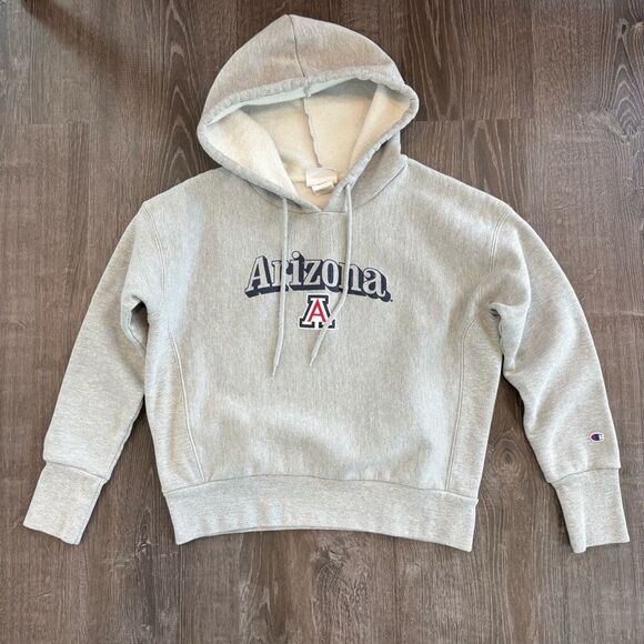 Champion Gray Cropped Hoodie Arizona Wildcats Small - Picture 3 of 4